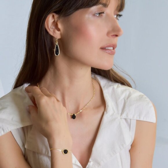 Stunning Adjustable Simulated Druzy Bracelet - Perfect for Layering in Gold - Picture 2 of 9